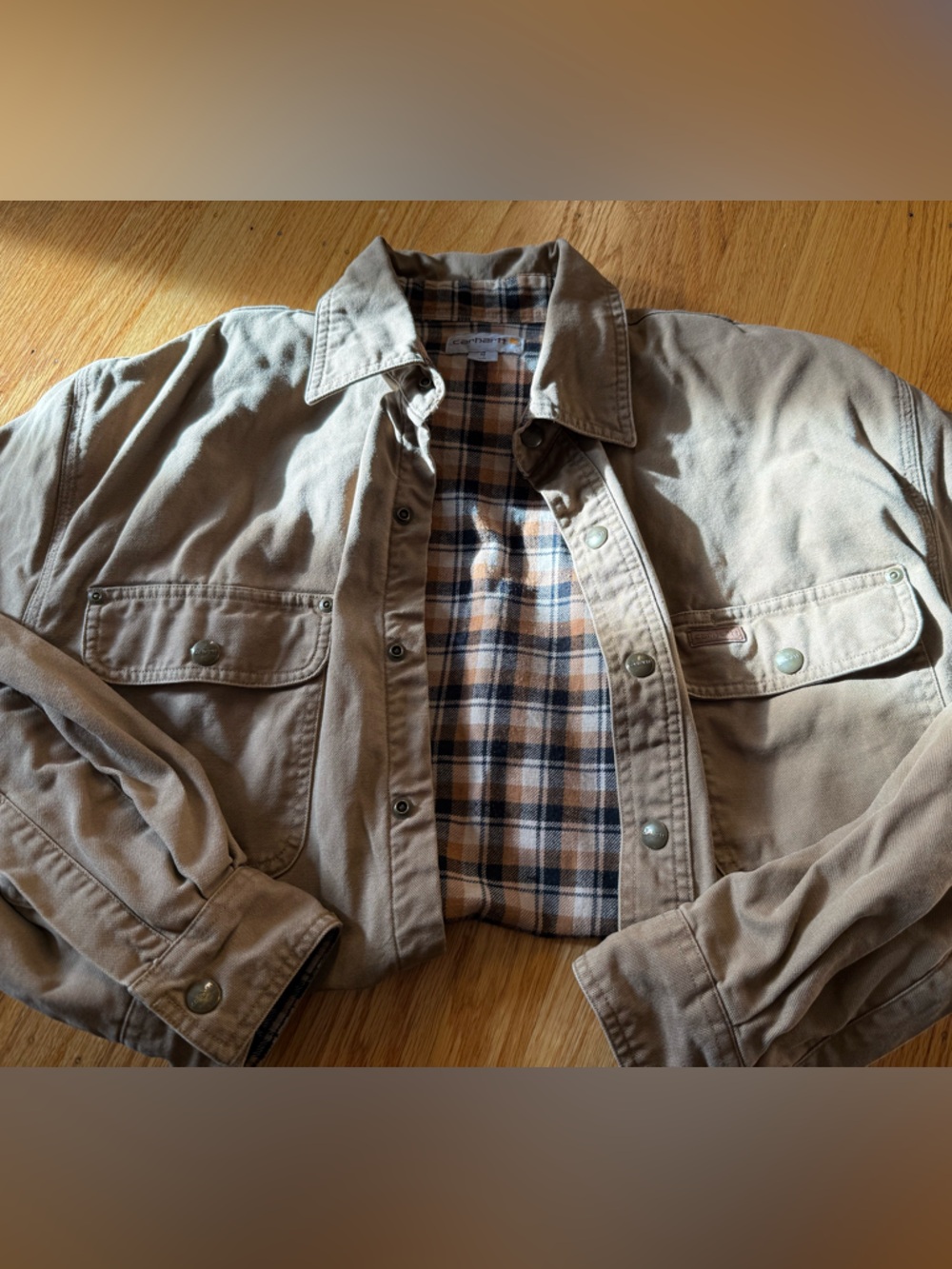 Men's Carhartt Tan Jacket/Over Shirt Shacket